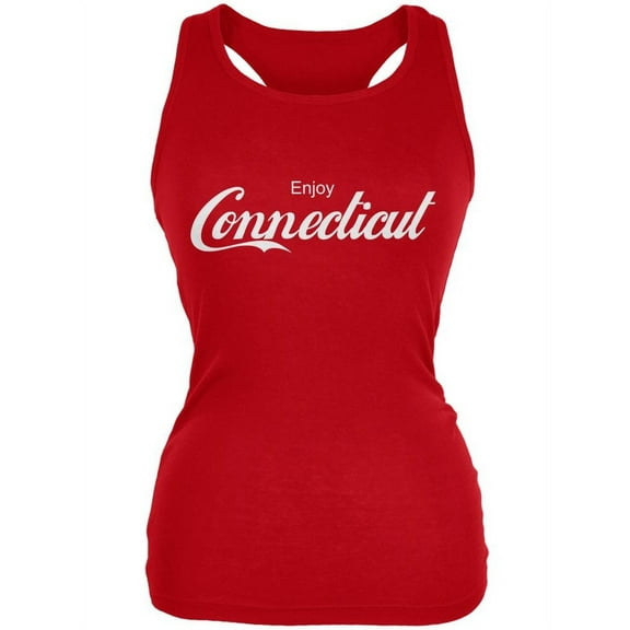 Enjoy Connecticut Red Juniors Soft Tank Top - Large