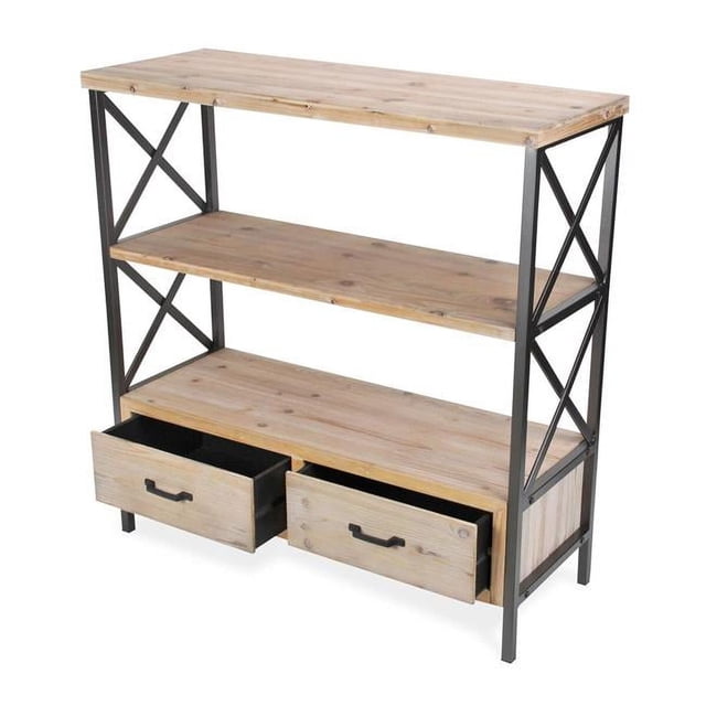 Cheungs 5530 Gris Lavé Armoire à 2 Portes avec 2 Niveaux