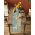 thumbnail image 5 of Coastal Beach Starfish Table Runner 90 Inches, Vintage Summer Ocean Stripe Bed Runner Dresser Scarves Tabletop for Indoor Outdoor Parties/Ceremony/Banquet, 13" x 90", 5 of 8
