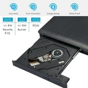 External DVD Drive, USB 3.0 Portable CD/DVD +/-RW Drive, Optical Drive Slim DVD Player CD/ROM Burner for Mac/Windows/Linux for PC Laptop