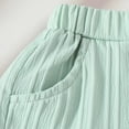 thumbnail image 5 of TOWED22 Toddler Baby Girl Summer Clothes Ruffle Sleeve Cartoon T Shirt Linen Short Sets with Belt Cute Outfits(Blazer,12-18 M), 5 of 9
