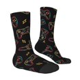 thumbnail image 4 of Yiaed Colorful Game Controller Print Great elasticity Crew Socks Sports socks for Men and Women, 4 of 5