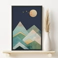thumbnail image 2 of PixonSign Framed Canvas Wall Art Abstract Geometric Mountains Landscape Canvas Prints Mid Century Modern Art Minimalist Wall Decor for Living Room Bedroom - 24"x36" Black, 2 of 5