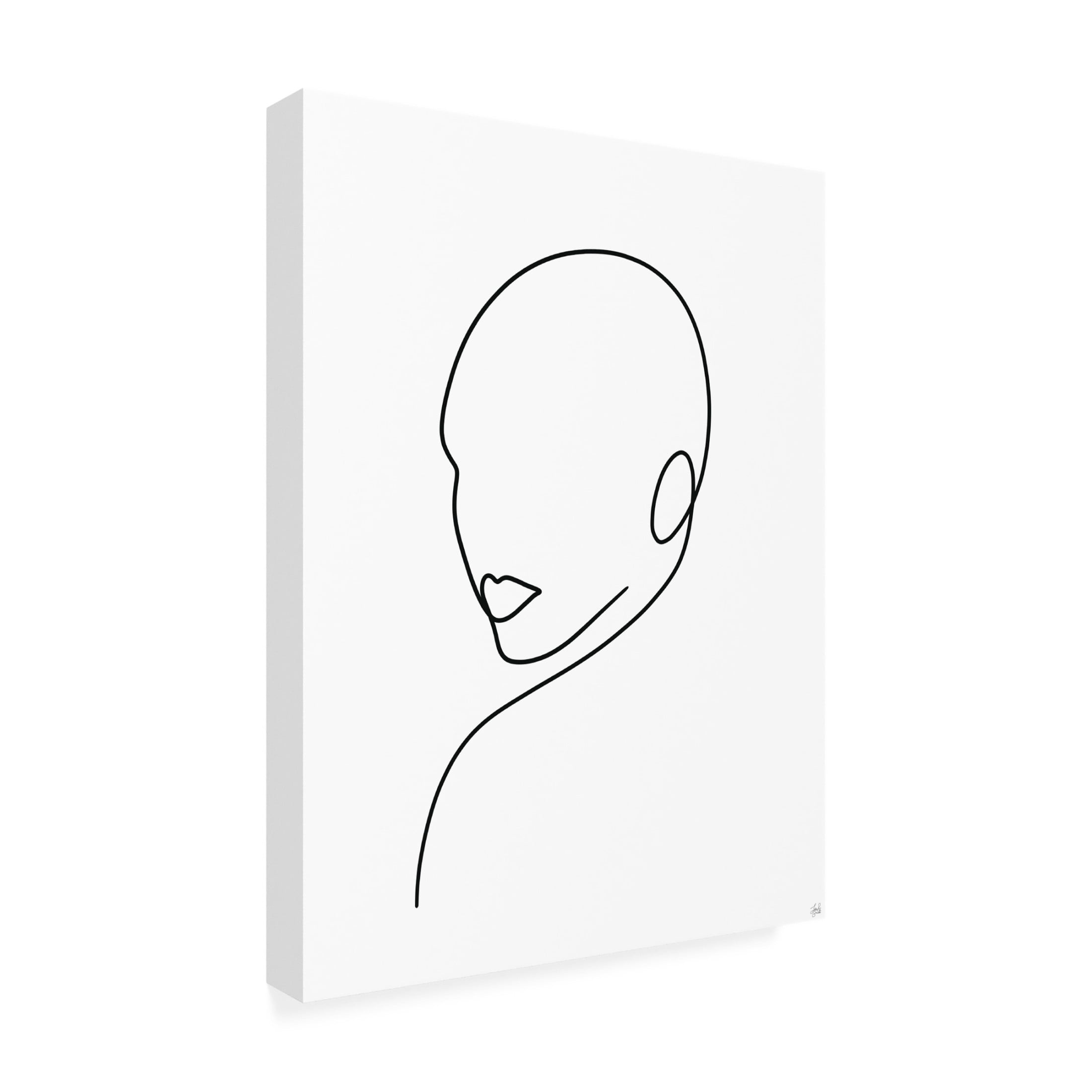 Canvas Wall Art - Line and Brush 'Line Lady 3' Wall Art for Living Room, Bedroom, or Office Décor by Trademark Fine Art - 18 x 24 Inches