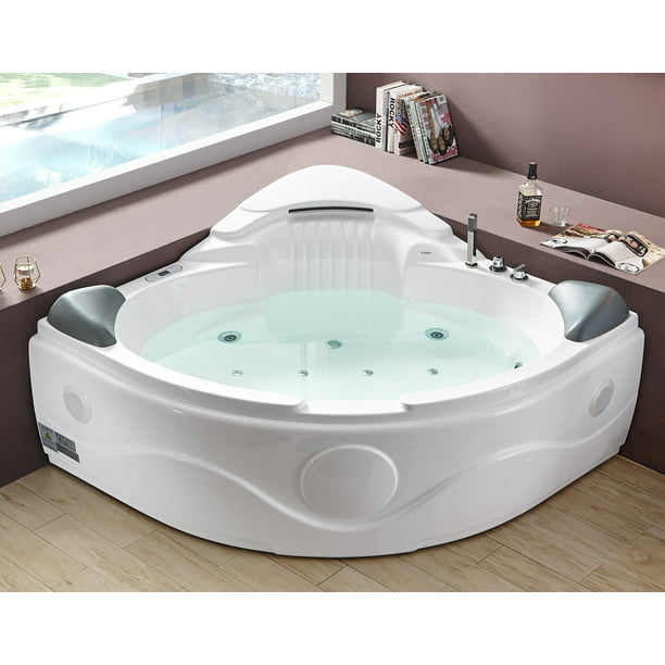 Eago Am505etl 5 Ft Corner Acrylic White, 5 Ft Whirlpool Bathtub
