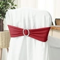 thumbnail image 2 of huanledash 10Pcs Chair Bowknot High Elastic Reusable Bright Color Wedding Ceremony Dining Chair Back Band Ribbon Home Decor, 2 of 8