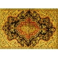 thumbnail image 1 of Ahgly Company Indoor Rectangle Medallion Yellow Traditional Area Rugs, 3' x 5', 1 of 4