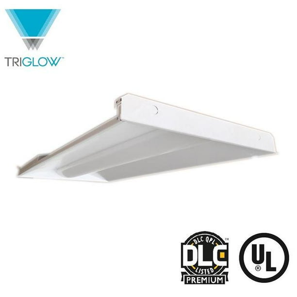 TriGlow T82105 A Mené le Luminaire Troffer - 2 x 4 Pi 46- watt & 44; 5800 Lumens & 44; 5000K Lumière du Jour Couleur Blanche Dimmable Fixture & 44; DLC Premium