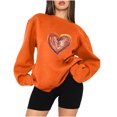 thumbnail image 1 of 2023 Surdimensionné Sweat-Shirt pour les Femmes Amour Casual Manches Longues Col Rond Velours sur l'Épaule Col Rond Régulière à Capuche Tops Ample, 1 of 6