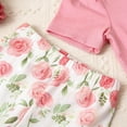 thumbnail image 5 of Xyant Toddler Girl Summer Clothes 12 18 24 Months 2T 3T 4T 5T Girls Outfit Short Sleeve Ruffle Bowknot Top+Floral Capri Pants 2Pcs Spring Set (Red,4-5 Years), 5 of 6
