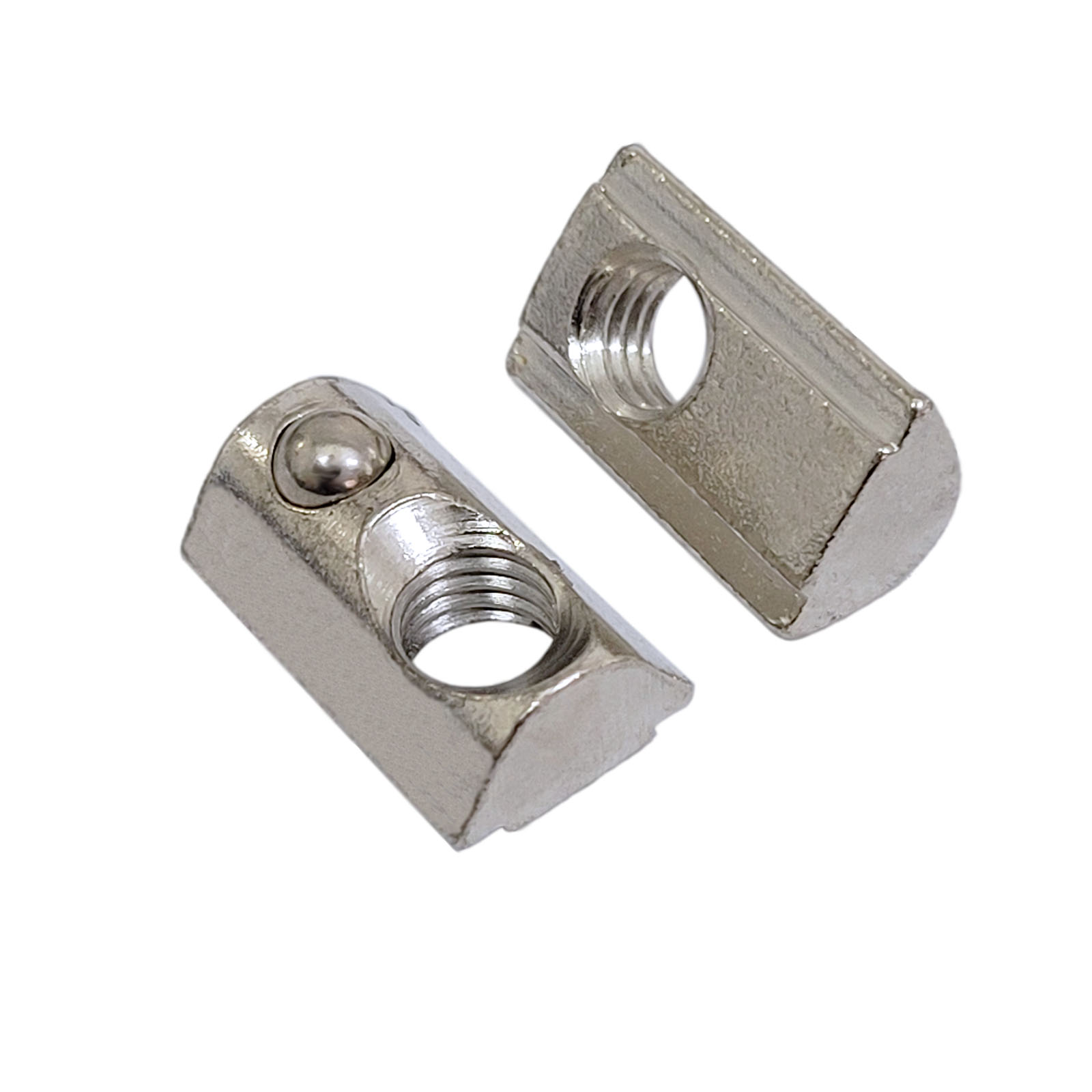100PCS Roll-in Spring M8 T-Nuts Carbon Steel Profile T-Slot Nuts Ball Nut 8 fit for European Standard 4040 and 4080 Series Aluminum Profiles 8 mm Grooves