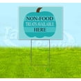 thumbnail image 1 of Non-Food Treats Available Here (18" x 24") Yard Sign, Includes Metal Step Stake, 1 of 6