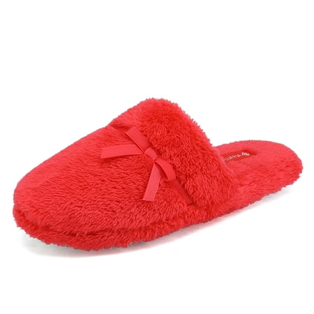 

DREAM PAIRS Women s Memory Foam Comfot Fluffy Faux Fur Soft Slip On Indoor House Slippers FLUFFIA BURGUNDY Size 8