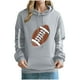 thumbnail image 1 of Heisall Womens Hoodies Rugby Print Pocket Drop Shoulder Long Sleeve Tops Fashion Casual Pullover Hooded Sweatshirts, 1 of 3