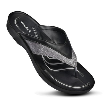 

Aerothotic Women s Gleamy Haze Comfortable Flip Flops