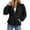 Black, variant on Womens Half Zip Sweatshirts, Long Sleeve Casual Corduroy Pullover Fall Tops with Pockets White Size 2XL