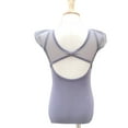 thumbnail image 3 of ZZwxWA Kids Girls Mesh Splice Dance Clothes Short Sleeve Gymnastics Leotard Unitard with Bottoms Ballet Outfits Reduced Price, 3 of 3