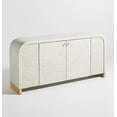 thumbnail image 2 of Waterfall inlay buffet, Bone Inlay sideboard, bone inlay closet, living room buffet, bone inlay cabinet grey, 2 of 6