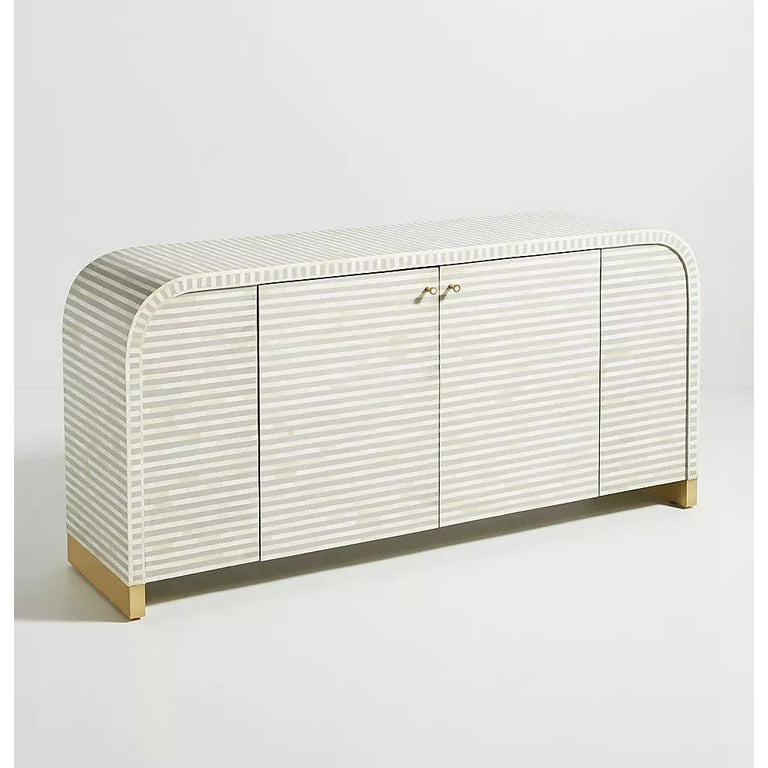 Waterfall inlay buffet Bone Inlay sideboard bone inlay closet