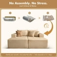 thumbnail image 4 of XIZZI Oversized Chaise Lounge Chair Indoor Double, Modular Sectional Sofa with Plush Corduroy, Sleeper Sofa Boneless Couch for Living Room Bedroom, No Assembly Required, Beige, 4 of 9