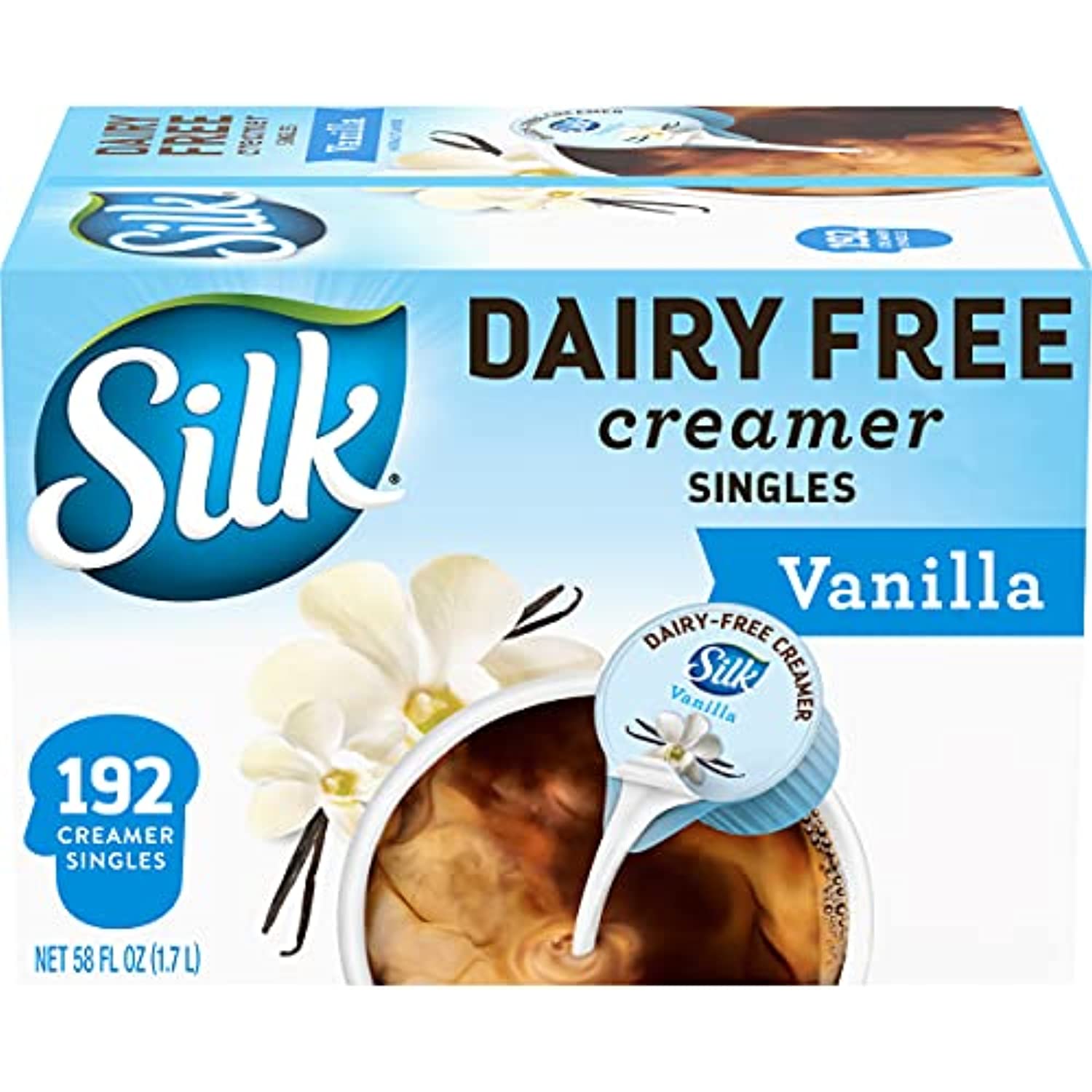 Silk Dairy Free Creamer Singles, Vanilla, GlutenFree, NonGmo Project