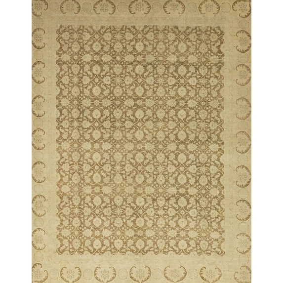 Ahgly Company Indoor Rectangle Abstract Cinnamon Brown Oriental Area Rugs, 8' x 10'