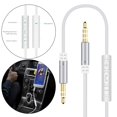 thumbnail image 3 of Tachiuwa AUX Cable Stereo Sound Headset Splitter Connector Compatible Mic for Phone Gray, 3 of 9