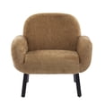 thumbnail image 2 of Christopher Knight Home Accent Armchair with Wrap-Around Backrest, Solid Wood Frame, Tan, 2 of 8