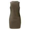 thumbnail image 5 of B91xZ Femmes 2024 Summer Midi Robe Sans Manches Pull Col Rond Sweat-Shirts Coupe Décontractée Mini Robe, Vert L, 5 of 5