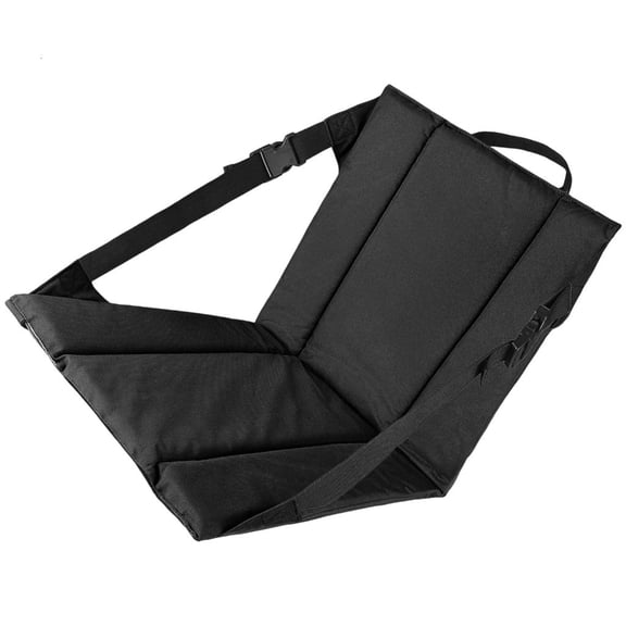 Foldable Seat Cushion with Back Waterproofs PU Ideal for Stadiums Outdoor Chairs