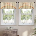 thumbnail image 2 of LALILO Kitchen Curtain Valance Tribal With Aztec Ornament Rod Pocket Window Curtain 52"x 18" Set of 2, 2 of 5