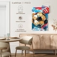 thumbnail image 5 of Elephant Stock Fun Soccer Ball Wall Art - Vertical Canvas Wall Art - Home Office Wall Decor - Sports Canvas - Brown And Yellow Decor - 8" x 12", 5 of 8