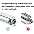 thumbnail image 4 of 2 Pieces Universal Plastic Spring Loaded Toilet Paper Holder Roller Replacement, Chrome (Silver), 4 of 4
