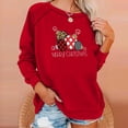 thumbnail image 4 of Sudaderas Navideñas Para Mujer, Blusa de Manga Larga Con Bolsillo Estampado A La Moda, Tops Informales, Sudaderas Con Botones Odeerbi ODB191746, 4 of 7