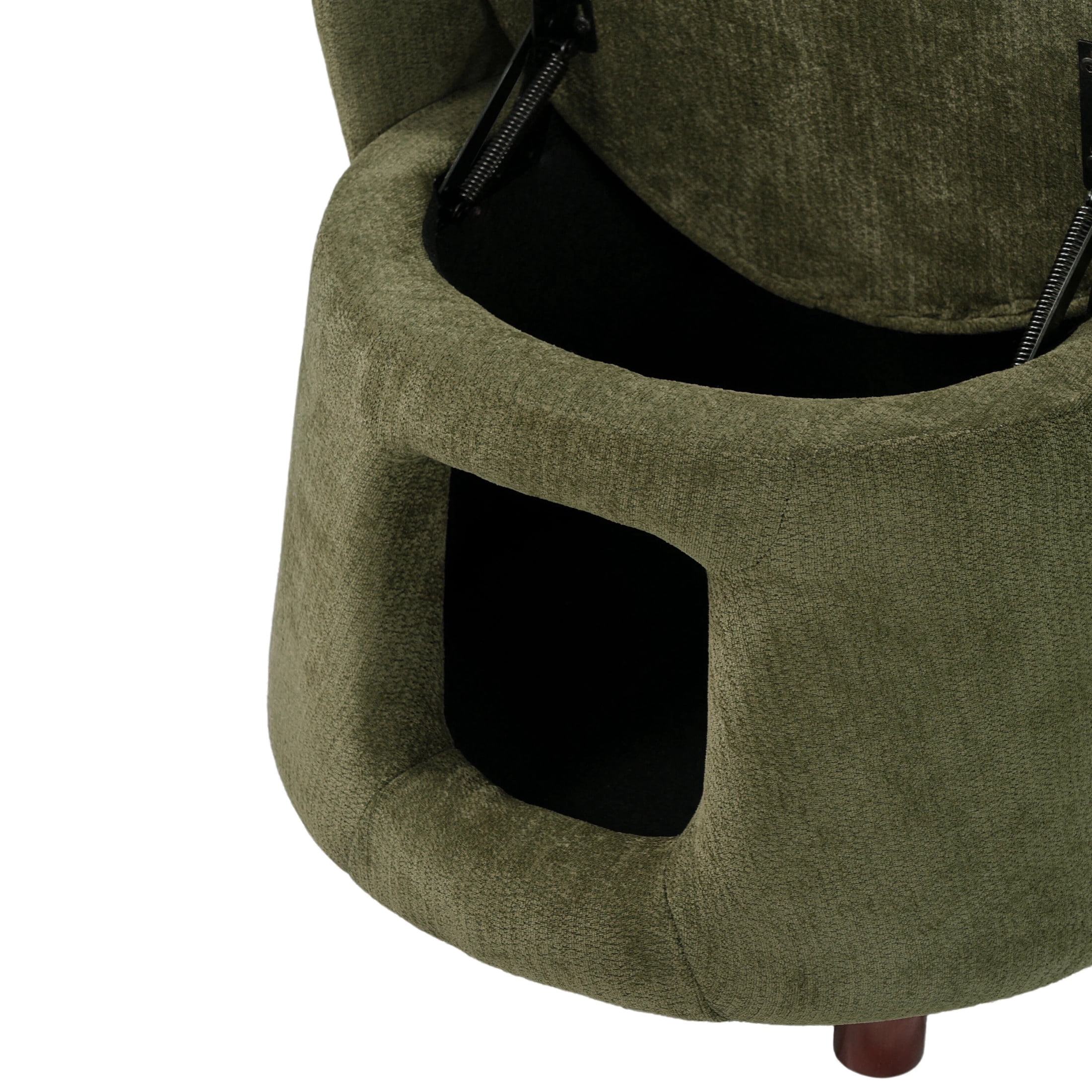 Christopher Knight Home Pet Friendly Accent Chair with Hidden Storage Nook, Convertible Stool, Green