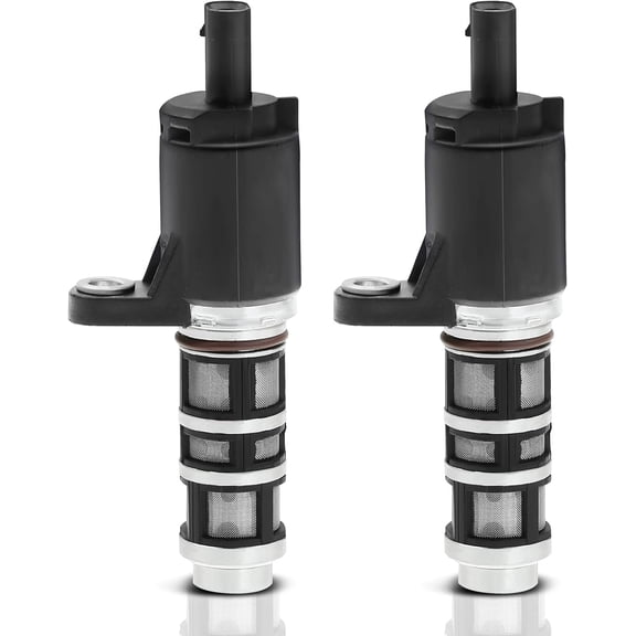 A-Premium 2-PC Intake & Exhaust Engine Variable Valve Timing (VVT) Solenoid Compatible with Chevrolet Spark 2013 2014 2015, L4 1.2L, Replace# 24111558