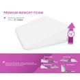 thumbnail image 3 of Home Sweet Home Dreams Memory Foam Bed Wedge Pillow - Versatile Body Positioner, Removable Cover, Relieves Neck and Back Pain (1 Count), 3 of 7