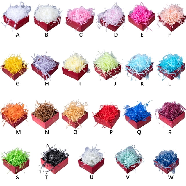 Langgg Crinkle Paper Raffia Shreds Colorful Boxes Filling Material DIY Packaging Confetti Wedding Party Greeting Accessories Coffee Gray
