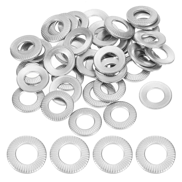 Rondelles Plates en Acier Inoxydable 304 M6x12mm Belleville Ressort Disque Rondelle Joint Métrique Conique Lot de 50