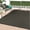 Blackbrown-w, variant on Outdoor Rug 6x9 ft Waterproof, Reversible Plastic Straw Patio Rug for RV Camping Mat, Deck, Backyard Balcony Mat - Lightweight & Easy to Clean, LightBlue