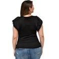 thumbnail image 3 of Blusa con manga ancha en talla extra, modelo 3811 (Negro) negro 38 Roman Fashion Blusa extra 3811, 3 of 6