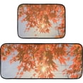 thumbnail image 7 of SKYSONIC Fall Red Maple Leaves Kitchen Rugs 2 Pieces, Autumn Sky Floor Mat Room Area Rug Washable Carpet Perfect for Living Room Bedroom Entryway, 7 of 7