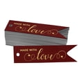 thumbnail image 1 of Inkdotpot Made With Love Text Bottle Tag Real Gold Foil Favor Hang Tags Pack Of 100, 1 of 6