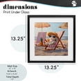 thumbnail image 3 of Beach Bun Relaxation Black Framed Print Under Glass, design by Lucia Heffernan, 3 of 10