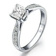 thumbnail image 3 of Splendid Cheap Engagement Ring 1.00 Carat Princess Cut Diamond on White Gold, 3 of 4
