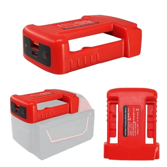 USB Charger Adapter For Milwaukee 18V Battery Battery Holder Adapter USB Type-C