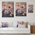 thumbnail image 4 of Designart "Pink Blue Wilflowers Blossoming Meadow" Floral Print on Natural Pine Wood, 4 of 5