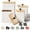 White, variant on Kitchen countertop storage jar set (4 pieces) with customizable chalkboard labels and markers - Large iron kitchen storage jars with airtight lids - Storage jar set - Flour and sugar jars