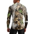 thumbnail image 6 of Realistic Tree Bark Camo Quarter Zip Pullover for Men, Long Sleeve Hunting Fishing Jersey with Moisture Wicking Quick Dry Fabric - Lightweight Outdoor Athletic Performance Tops Camel XL, 6 of 6