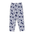thumbnail image 4 of Daiia Blue Fish1 Women's Sleep Pant with Pockets and Drawstring,Pajama Pants-Medium, 4 of 9